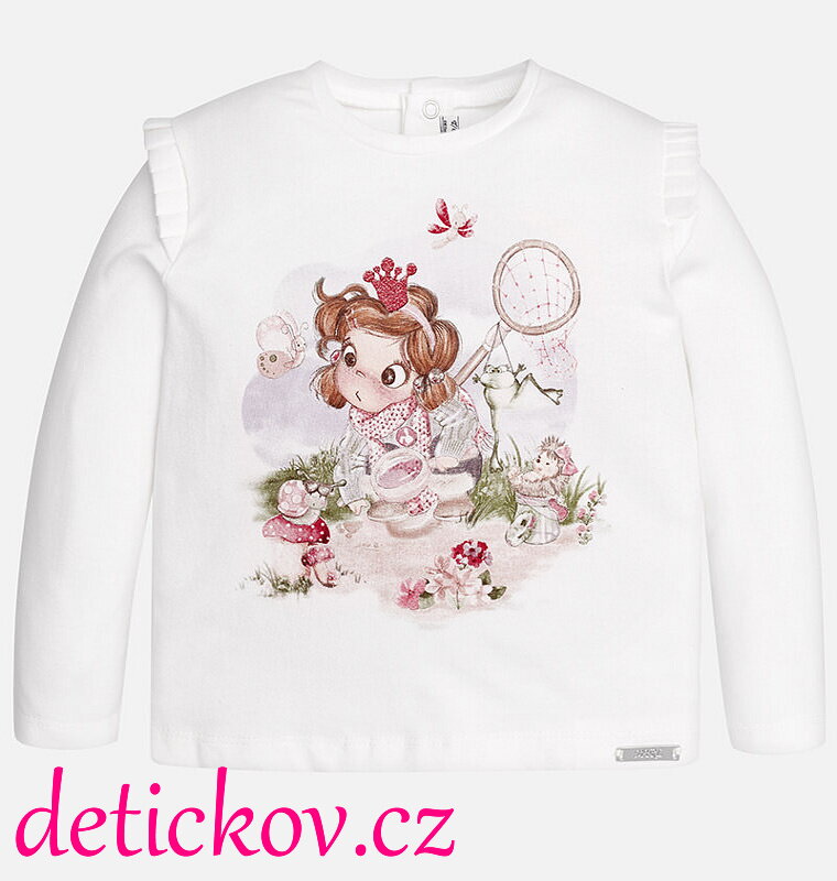 Mayoral baby tričko ,,Motýlci,, červený potisk b. 87 Mayoral baby tričko ,,Motýlci,, červený potisk b. 87