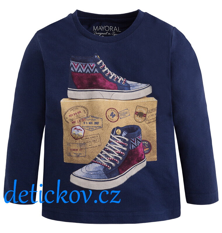 Mayoral mini boy triko ,,Boty,, modré Mayoral mini boy triko ,,Boty,, modré