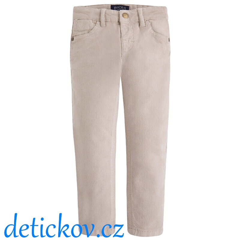 Mayoral mini boy manžestrové kalhoty slim fit béžové Mayoral mini boy manžestrové kalhoty slim fit béžové