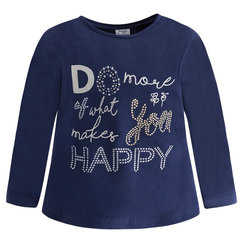 Mayoral mini girl modré triko ,,Happy,, Mayoral mini girl modré triko ,,Happy,,