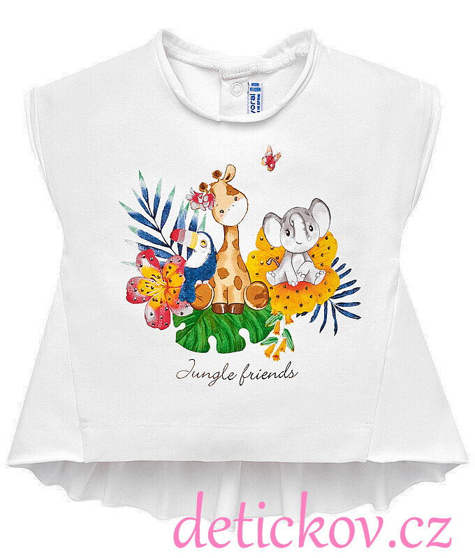 Mayoral baby girl tričko ,,Jungle friends ,, bílé 18 Mayoral baby girl tričko ,,Jungle friends ,, bílé 18