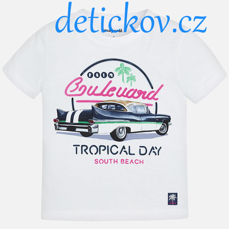 Mayoral mini boy tričko ,, Bouleward ,, bílé Mayoral mini boy tričko ,, Bouleward ,, bílé