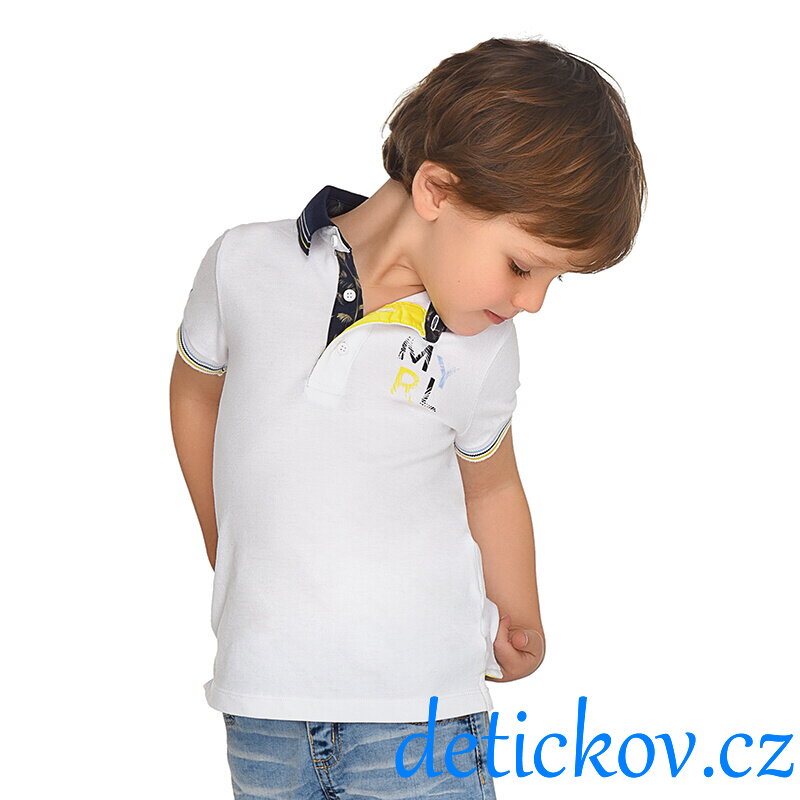 Mayoral mini boy piké polo bílé ,,MYRL ,, Mayoral mini boy piké polo bílé ,,MYRL ,,