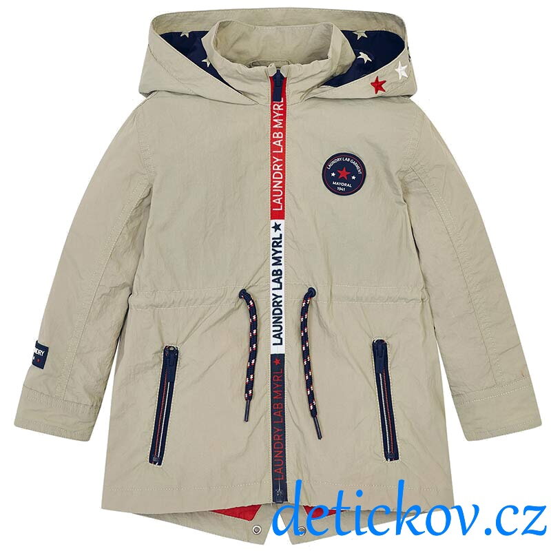 Mayoral mini boy jarní-podzimní bunda parka béžová Mayoral mini boy jarní-podzimní bunda parka béžová