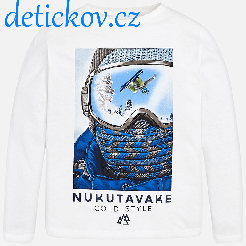 Mayoral boy triko dlouhý rukáv ,, Cold style ,, bílé Mayoral boy triko dlouhý rukáv ,, Cold style ,, bílé