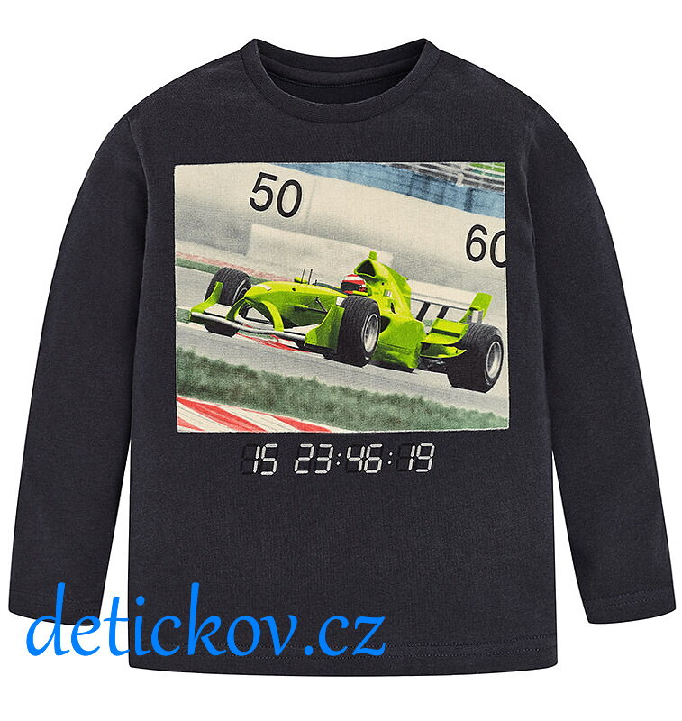 Mayoral mini boy triko ,,Formule,, antracitové Mayoral mini boy triko ,,Formule,, antracitové