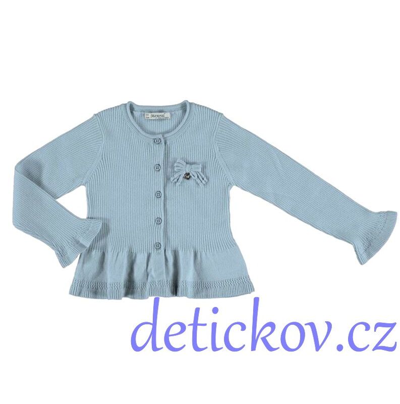 Mayoral mini girl světle modrý propínací přízový svetřík - bolerko Mayoral mini girl světle modrý propínací přízový svetřík - bolerko
