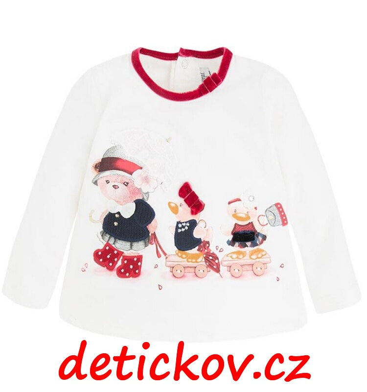 Mayoral baby girl tričko ,,Vláček,, smetanové Mayoral baby girl tričko ,,Vláček,, smetanové
