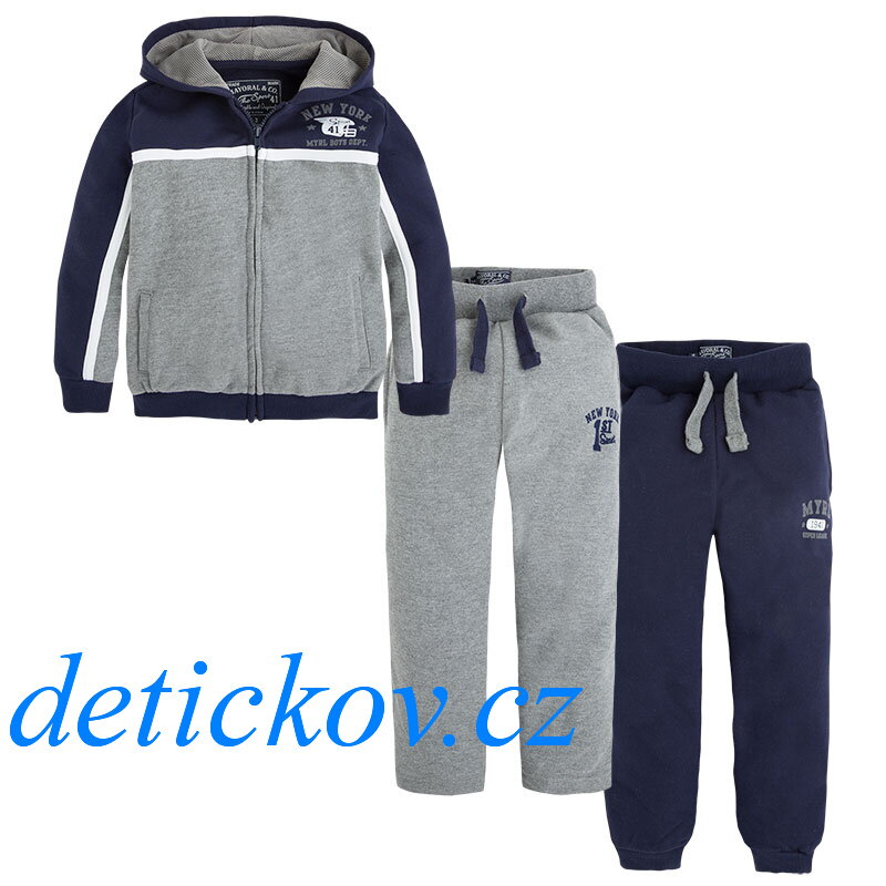 Mayoral mini chlapecká souprava se 2 ks tepláků - šedá Mayoral mini chlapecká souprava se 2 ks tepláků - šedá