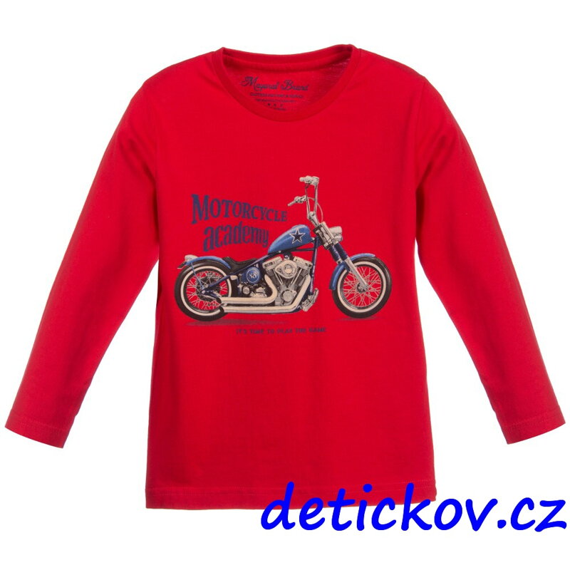 Mayoral mini boy triko ,,MOTORKA,, červené
