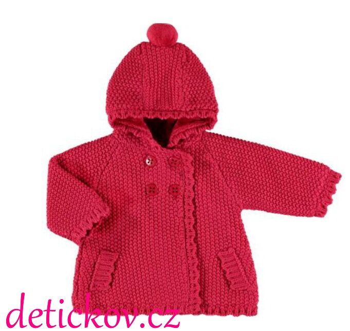 Mayoral newborn přízový kabátek s podšívkou tmavě růžový Mayoral newborn přízový kabátek s podšívkou tmavě růžový