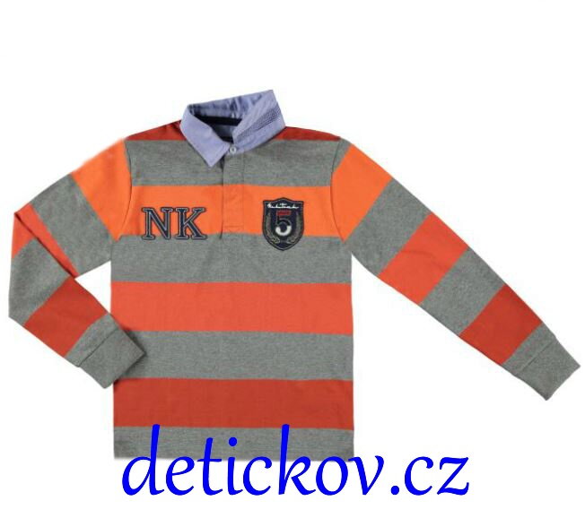 Mayoral boy polo oranžovo-šedý pruh Mayoral boy polo oranžovo-šedý pruh