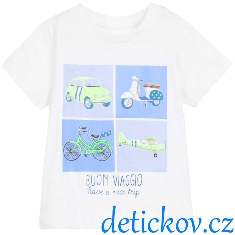 Mayoral baby tričko ,,Buon Viaggio,, bílé Mayoral baby tričko ,,Buon Viaggio,, bílé