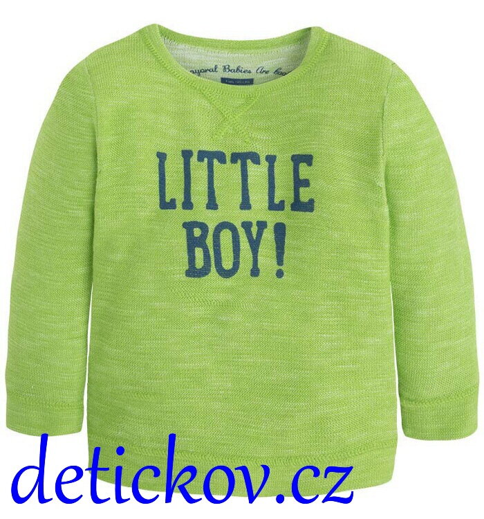 Mayoral baby boy bavlněný svetřík světle zelený