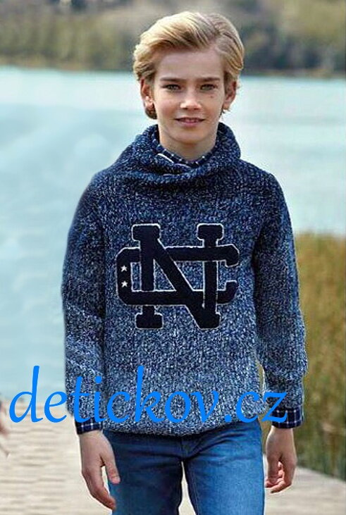 Mayoral boy modrý svetr melírový Mayoral boy modrý svetr melírový
