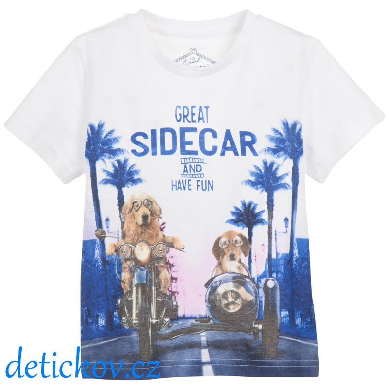 Mayoral mini boy tričko ,,Sidecar,, bílé