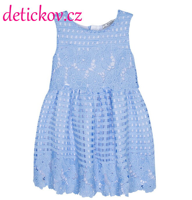 Mayoral mini girl šatičky z modré krajky Mayoral mini girl šatičky z modré krajky