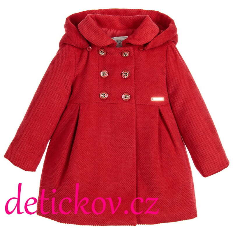 Mayoral baby zimní flaušový kabátek červený Mayoral baby zimní flaušový kabátek červený