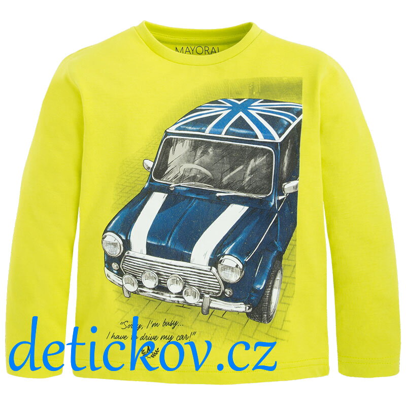 Mayoral mini boy triko ,,UK Cars,, žluté