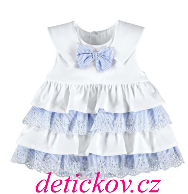 Mayoral baby letní šatičky s madeirou modré Mayoral baby letní šatičky s madeirou modré