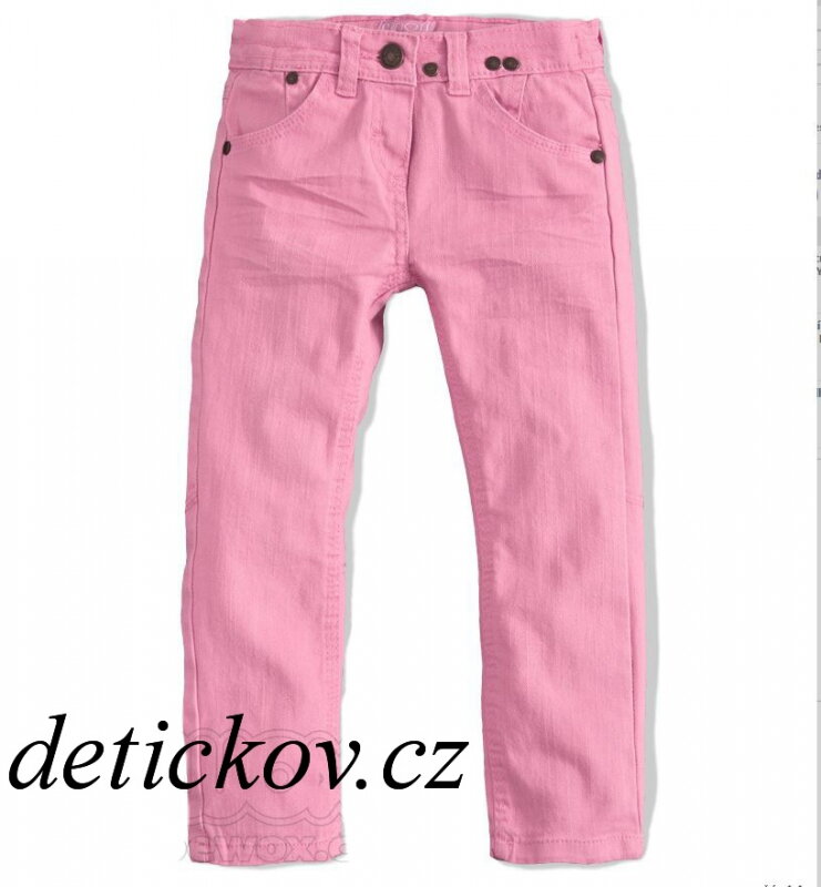 světle růžové dětské kalhoty - rifličky dívčí