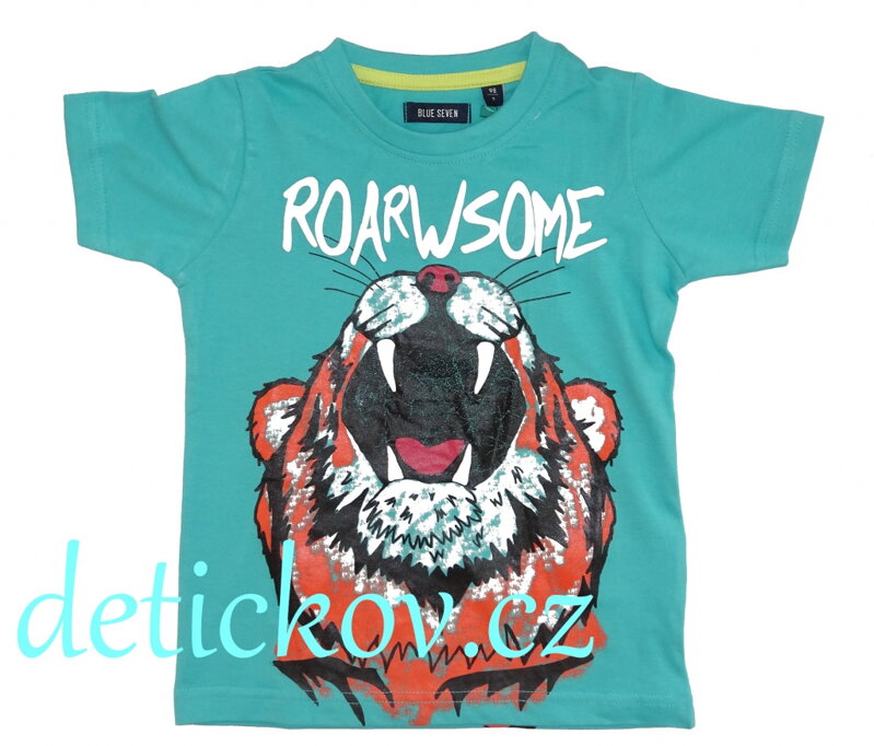 BS mini boy tričko ,, Roar ,, tyrkysové BS mini boy tričko ,, Roar ,, tyrkysové