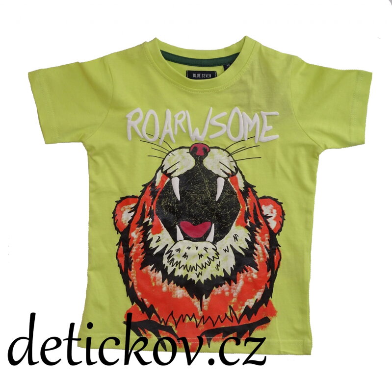 BS mini boy tričko ,, Roar ,, limetkové BS mini boy tričko ,, Roar ,, limetkové