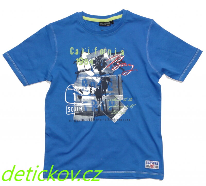 juniorské tričko BS ,,California,,modré juniorské tričko BS ,,California,,modré