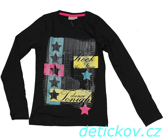 dívčí černé triko ROCK STAR dívčí černé triko ROCK STAR