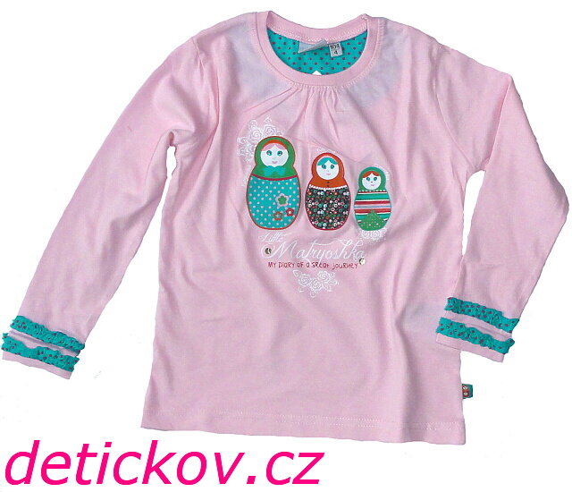 světle růžové tričko ,,Matryoška,, světle růžové tričko ,,Matryoška,,