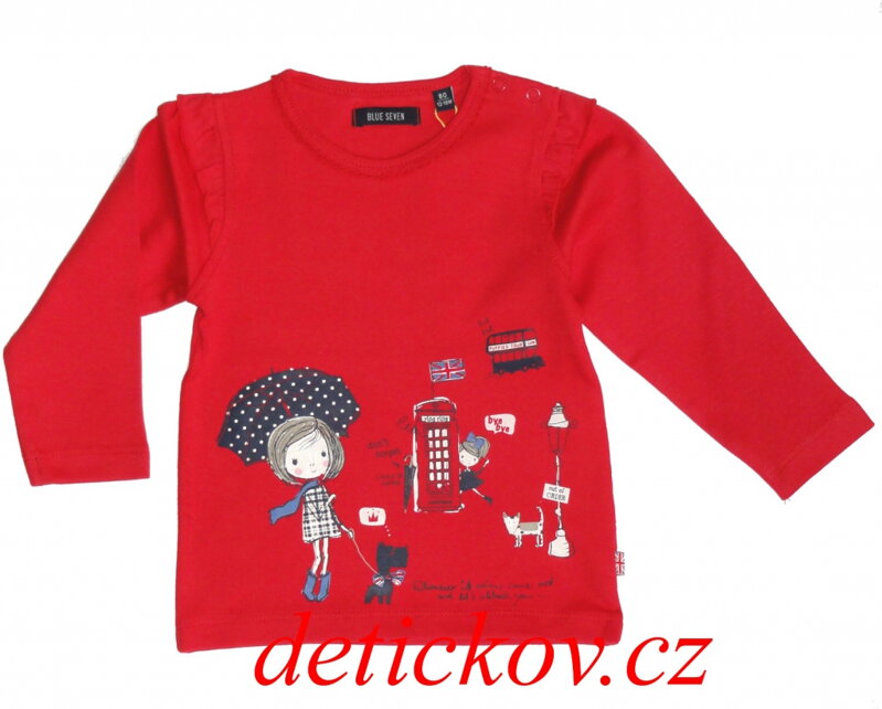 Baby triko BS ,, Londýn,, červené s dlouhým rukávem Baby triko BS ,, Londýn,, červené s dlouhým rukávem