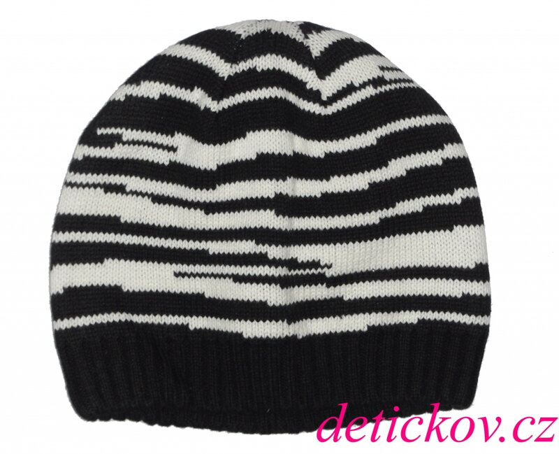 Coccodrillo zimní čepice bílo-černá ,, ZEBRA ,, Coccodrillo zimní čepice bílo-černá ,, ZEBRA ,,