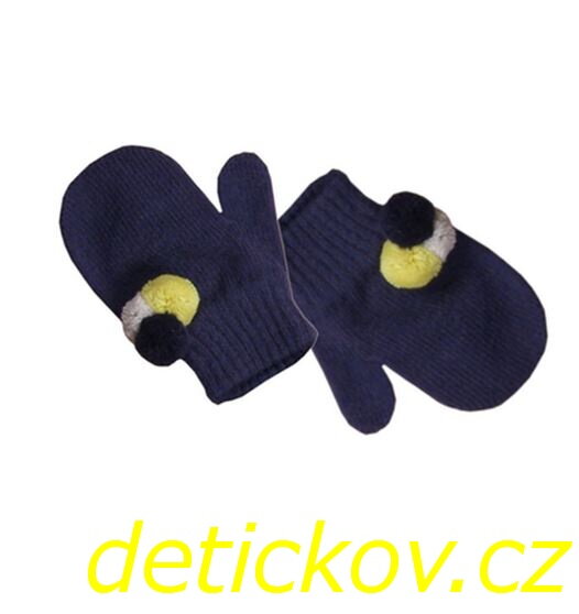 Coccodrillo baby rukavičky - palčáky s bambulkami Coccodrillo baby rukavičky - palčáky s bambulkami