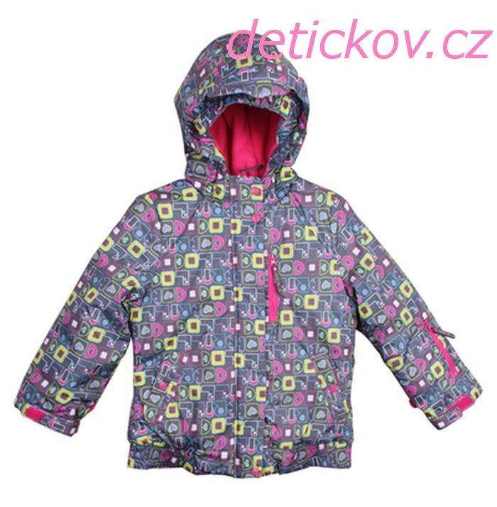dívčí zimní bunda coccodrillo šedo-růžová dívčí zimní bunda coccodrillo šedo-růžová