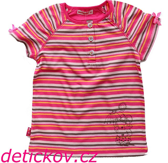 růžové tričko s proužky Mariguita Boumby