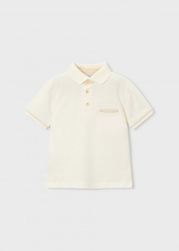 Mayoral mini boy polo tričko krémové b. 072