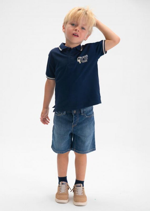 Mayoral mini boy polo tričko tmavě modré "Player" b. 061