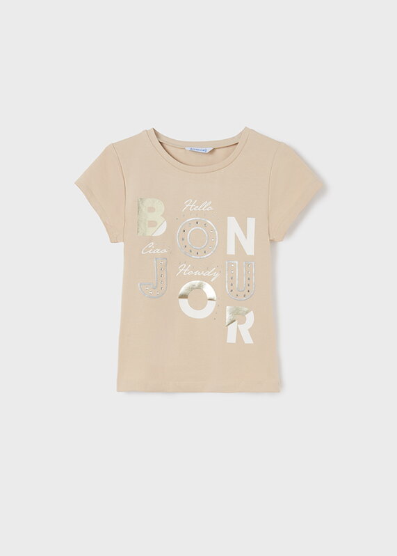Mayoral girl triko s krátkým rukávem "Bon Jour" b. 073