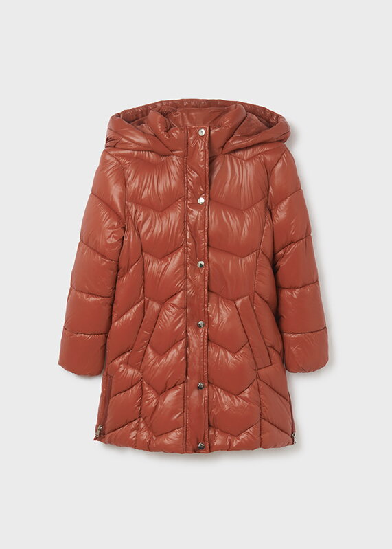 Mayoral girl zimní kabát hnědý b. 095