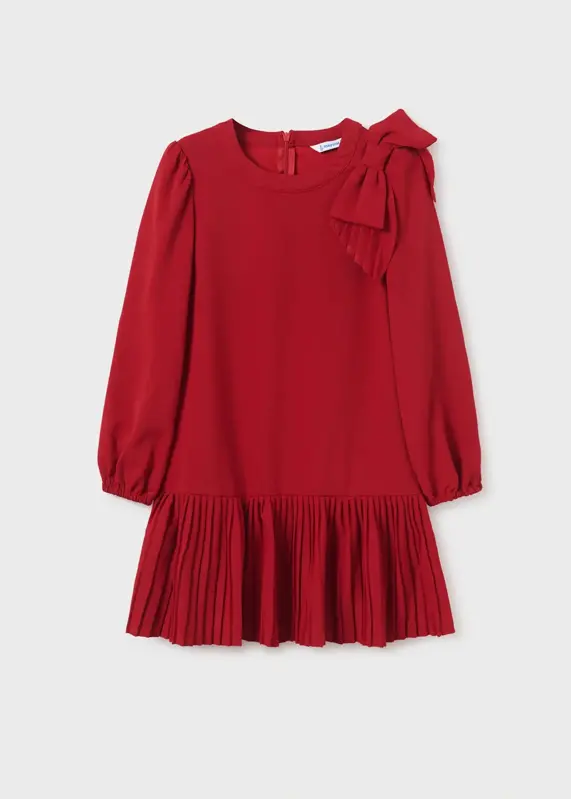 Mayoral girl elegantní červené šaty b. 090