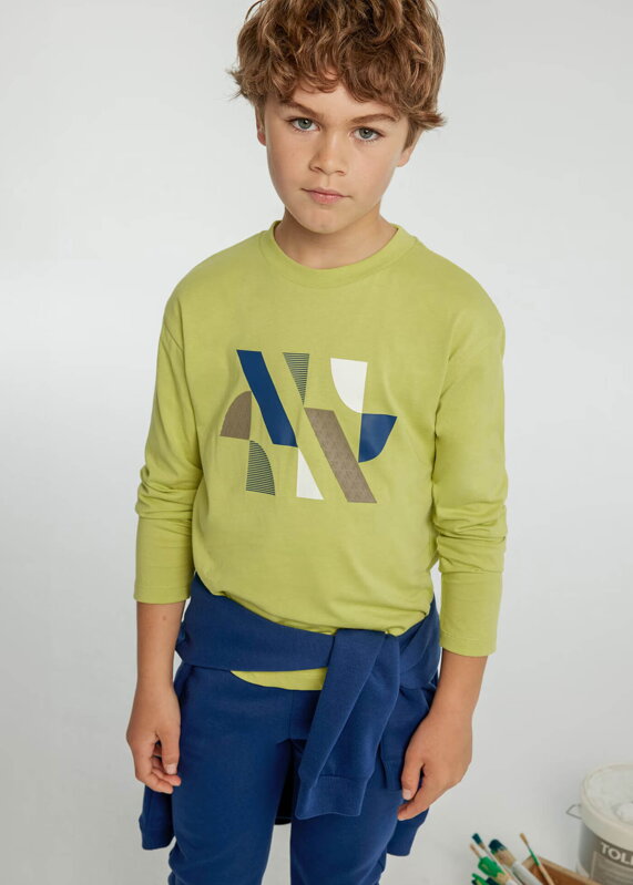 Mayoral boy lime tričko s dlouhým rukávem "XX" b. 010 Mayoral boy lime tričko s dlouhým rukávem "XX" b. 010