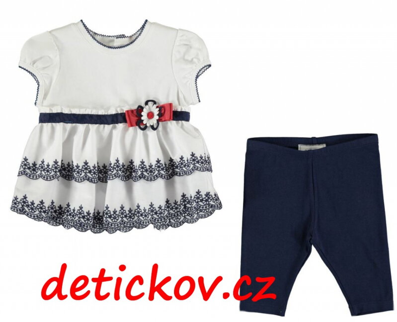 Mayoral baby komplet krajková tunička + legínky modré Mayoral baby komplet krajková tunička + legínky modré