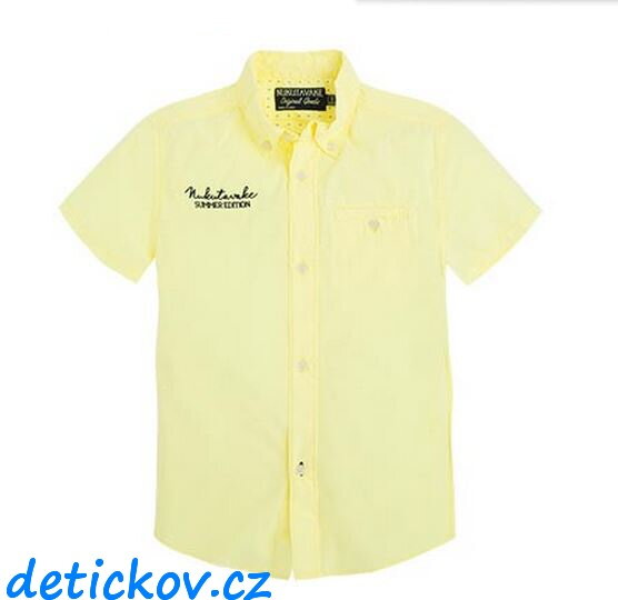Mayoral boy lehká košile s krátkým  rukávem žlutá 