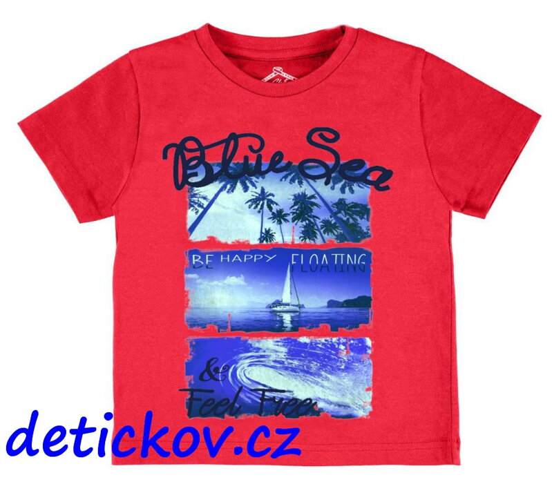 Mayoral mini boy tričko ,, Blue sea ,, červené Mayoral mini boy tričko ,, Blue sea ,, červené