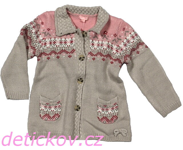 Mayoral baby růžový propínací svetr Mayoral baby růžový propínací svetr