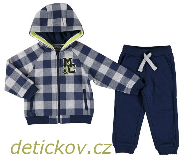 Mayoral mini tepláková souprava modré káro Mayoral mini tepláková souprava modré káro