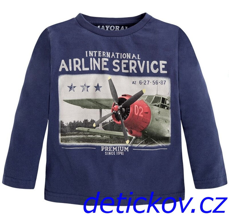 Mayoral mini boy modré triko ,,Airline service,, Mayoral mini boy modré triko ,,Airline service,,