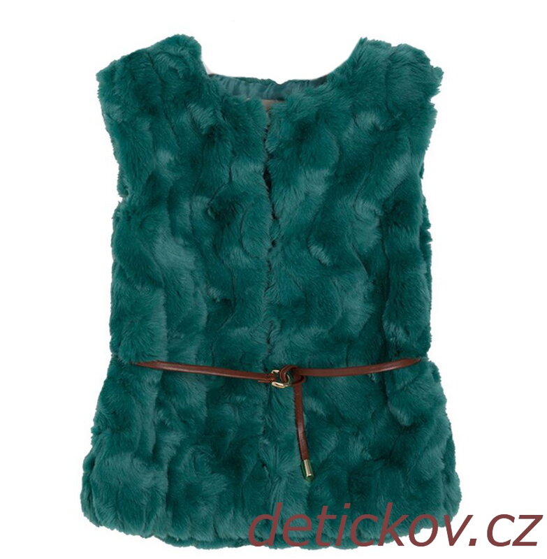 Mayoral mini girl chlupatá vestička zelená Mayoral mini girl chlupatá vestička zelená
