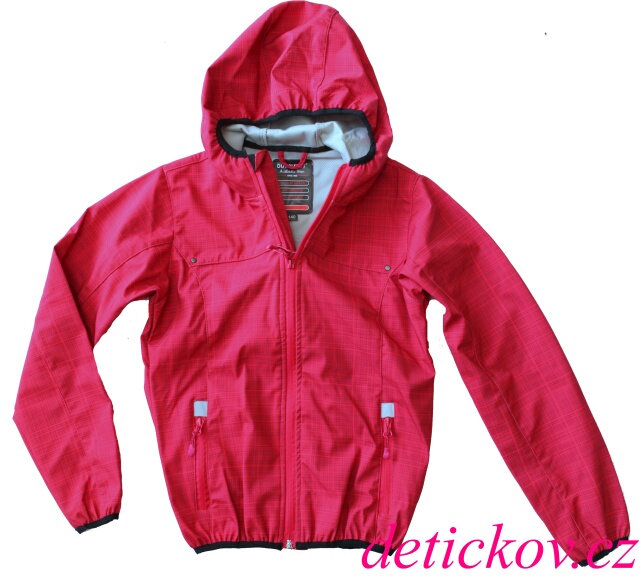funkční softshellová bunda dívčí růžová print