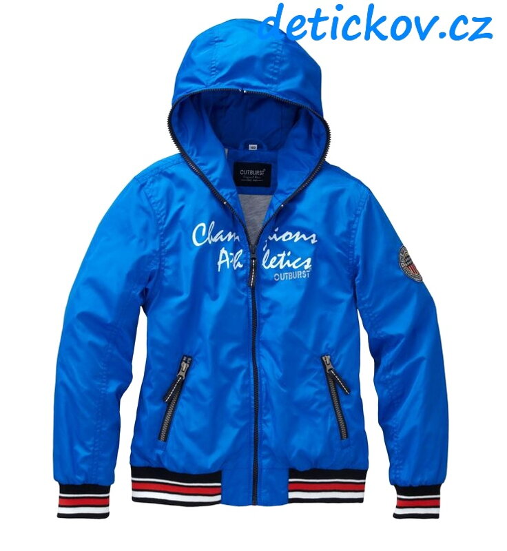 Nickel sportswear jarní šusťáková bunda modrá